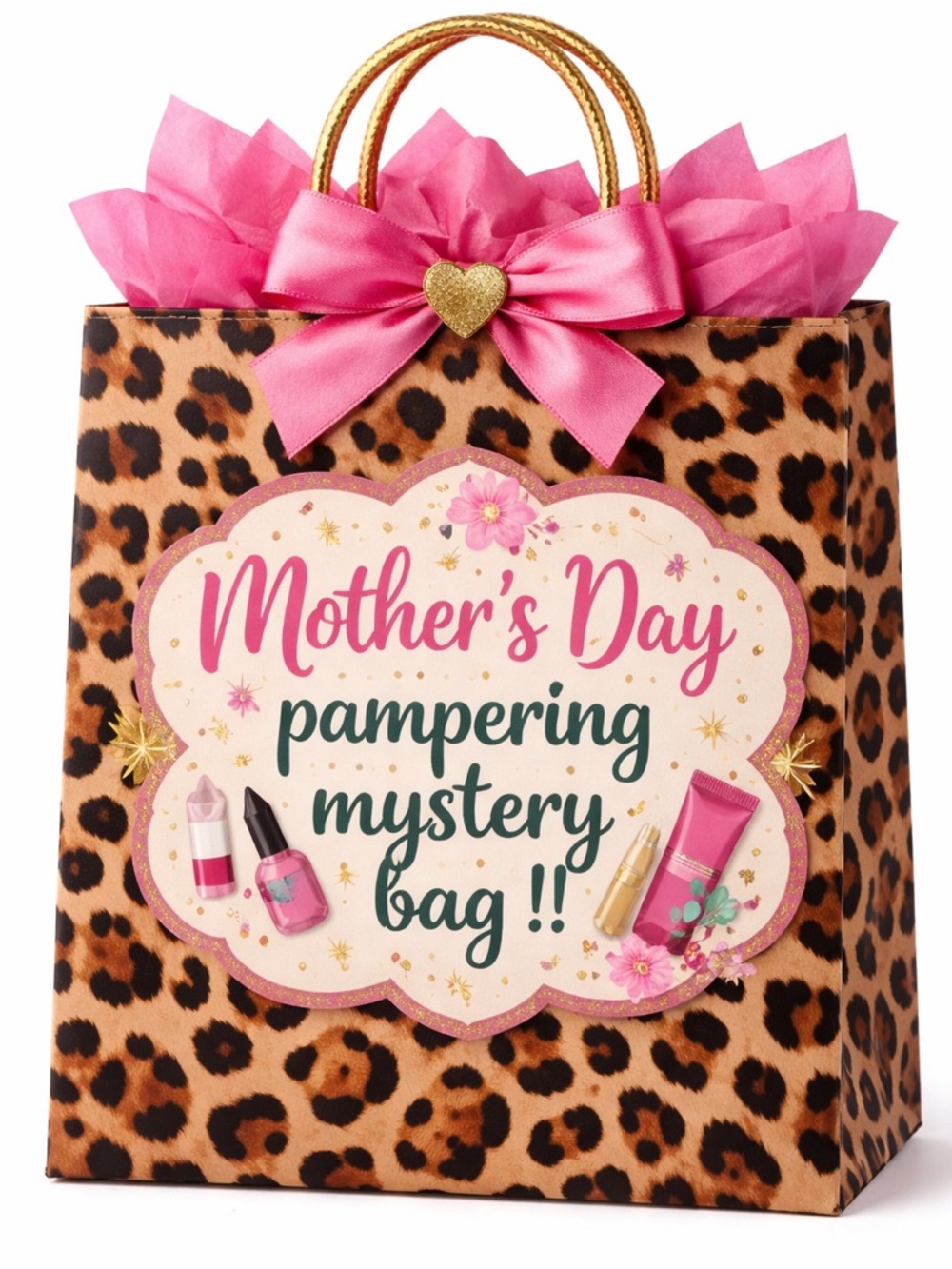 Mother's Day Pampering Mystery Bag - Leopard Print bag